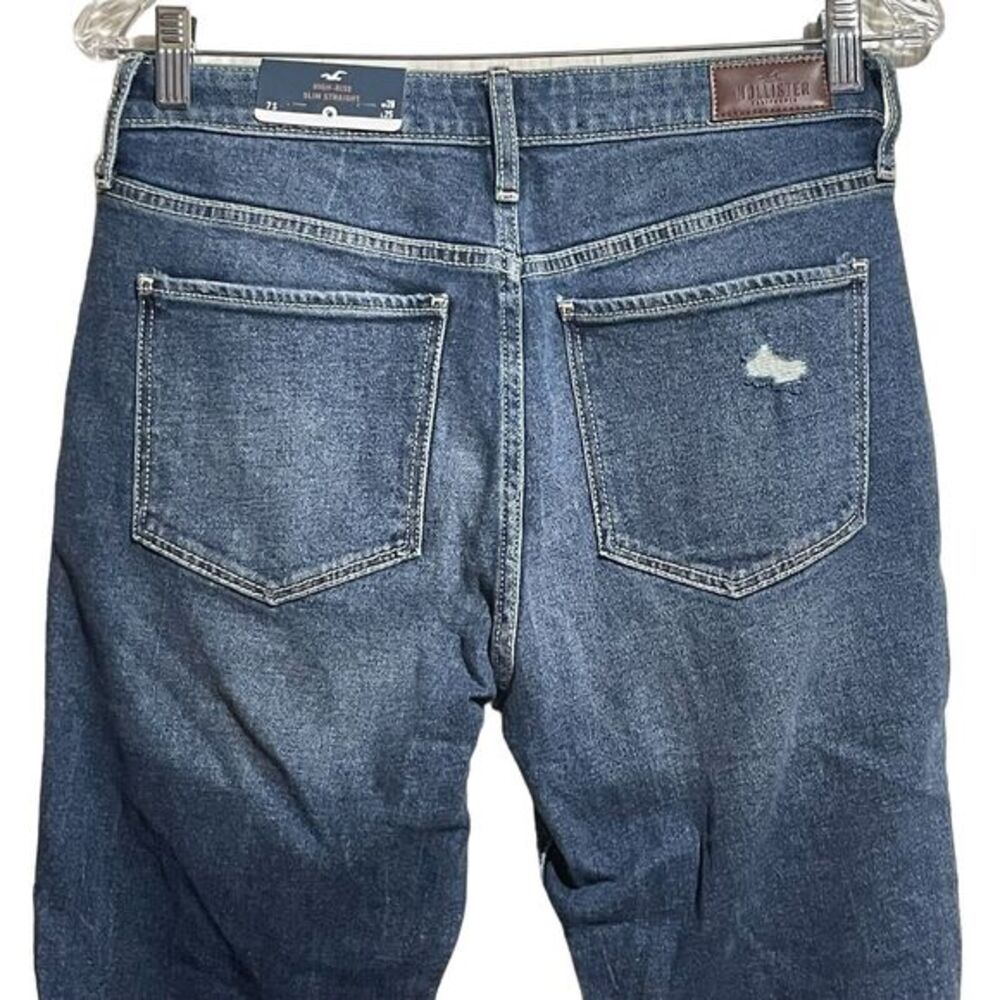 Hollister Jeans‎ Juniors Sz 7S High Rise Crop Slim Straight Vintage Stretch NWT - Picture 7 of 11